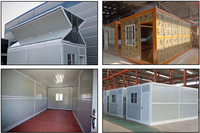 20 40ft Auto Pliant Mobile Portable Caravane Conteneur Maison Deux Chambres Un Hall Pliable Maison Préfabriquée Conteneur d'Expédition