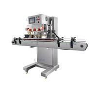 Haute vitesse automatique linéaire Six roues moteur rond couvercle capsuleuse bouteille en plastique capsulage bouteille d'eau vis capsulage Machine