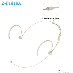 Manos libres Color beige macho tornillo enchufe diadema micrófono para transmisor inalámbrico - Product Image 1