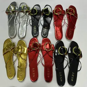 1.15 Dollars Model SJX017 Size 36-41 Africa Hot Sell Newest Cute Models Shower Latest Cheap Women's Home Slippers Sandals