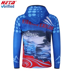 Uv protection Quick Dry Fishing Shirts Long Sleeve With Hooded Fishing Shirt Wholesale Professional Custom Fishing Shirts - Product Image 3
