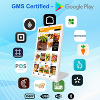 Nouveau 15.6 pouces Android 15 Tablette PC en forme de L Kiosque intelligent Écran tactile POS Tablettes Wi-Fi POE NFC Rj45 Rockchip Restaurant Othering