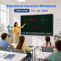 Interaktives Whiteboard für Bildungszwecke 55/65/75/86 Zoll Ultra HD 4K LED Smart Flat Panel Schulunterrichts-Bildschirm 50-Punkt-Touchscreen