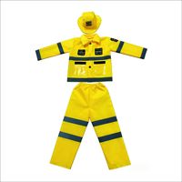 Ensemble de costumes d'ingénieur pompier pour enfants, uniforme de police cinq pièces, combinaison de protection ignifuge pour pompier, costume de carrière