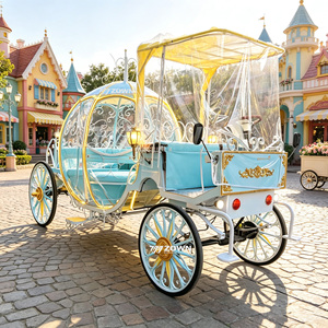 Carrosse Citrouille de Conte de Fées pour Extérieur, Surface Polie à la Main, pour Événements Thématiques, Décoration de Mariage et de Photographie - Product Image 1