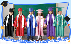 En gros, ensemble de toges et chapeaux de remise de diplôme pour la maternelle et la prématernelle, avec pompon et étole, et toges de remise de diplôme avec certificat - Product Image 4
