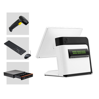 Nouveau design Terminal de point de vente 15/15,6 pouces Caisse enregistreuse Écran LED8-VFD-15-15,6 Magasin de détail commercial Modèle T6 WIN10/Android 11