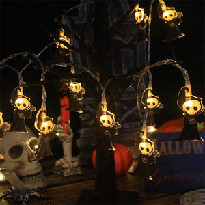 Accessoires de fête <span class=keywords><strong>Smiley</strong></span> Plat Citrouille Fantôme À Piles Décoratif Led Guirlande Lumineuse Pour Halloween Chambre De Vacances Bar Décoration - Product Image 5