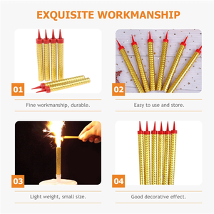 <span class=keywords><strong>Bougie</strong></span> scintillante sans flamme pour gâteau, idéale pour anniversaires, Halloween, mariages, Saint-Valentin, Nouvel An - Sans fumée, longue durée de combustion - Product Image 6
