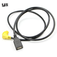 Câble adaptateur USB pour voiture, cordon d'interface USB, connecteur 4 broches vert jaune pour VW Audi MIB Radio Navigation Retrofit