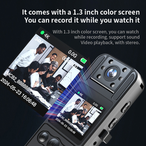 Ultra <span class=keywords><strong>4K</strong></span> Body Cam Wearable Body Wearn Camcorder Video Recording Pen Camera avec objectif rotatif à 180 pour la sécurité - Product Image 3