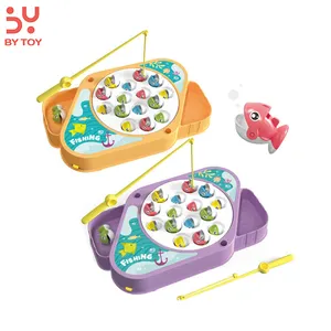 2023 hot saling New Design High Quality Rotate Fishing Board Game Happy Fishing Toy Wholesale Plastic Music Electric