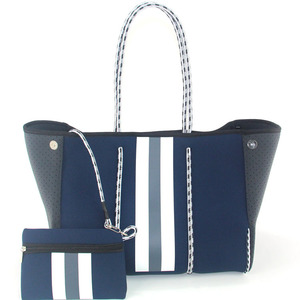 Vente chaude sacs femmes sacs à main dames perforé transport mer néoprène sac de plage fourre-tout sac à main été néoprène sacs pour femmes - Product Image 6