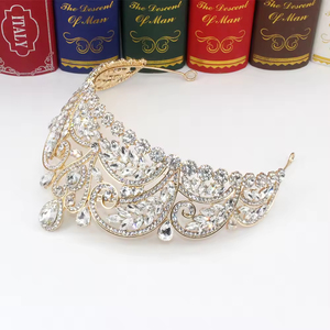 Couronne en strass et cristaux pour mariage, diadèmes d'anniversaire pour filles - Product Image 4