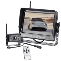 Moniteur DVR numérique sans fil 7 pouces Quad 4 canaux avec caméra de recul vision nocturne étanche pour camion, caravane, camping-car, bus, remorque BSD – Garantie 1 an