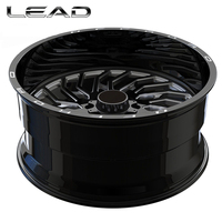 Jantes tout-terrain en aluminium forgé LEAD 20 22 24 pouces, noir mat, à déport profond, avec beadlock, PCD 6x135 6x139.7 pour F150 Silverado Tundra