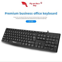 En stock : Ensemble clavier et souris USB filaire pour ordinateurs de bureau et portables ; Modèle G1000, design ergonomique et étanche