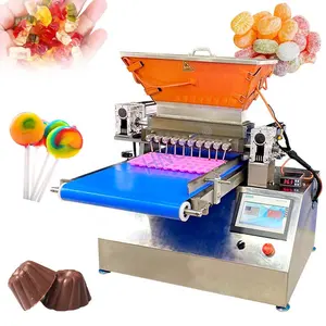 Máquina profissional pequena e automática para fazer doces de chocolate e gomas, fabricação de doces de chocolate e gelatina, ursinho de goma e doces
