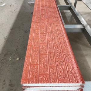 16Mm Vật Liệu Xây Dựng Kim Loại Siding Tấm Bên Ngoài Bức Tường Trang Trí <span class=keywords><strong>Polyurethane</strong></span> PU Bánh Sandwich Panel Tường Cho Điện Thoại Di Động Kiosk - Product Image 2