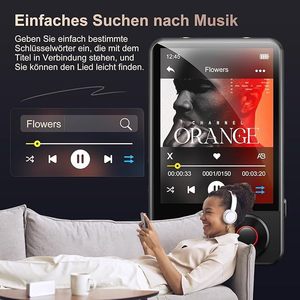 Reproductor MP3 Inalámbrico BT MP4 con Pantalla Grande, Libro Electrónico, <span class=keywords><strong>Letras</strong></span>, Soporte <span class=keywords><strong>para</strong></span> Tarjeta <span class=keywords><strong>de</strong></span> Aprendizaje <span class=keywords><strong>de</strong></span> Inglés, 32 GB - Product Image 3