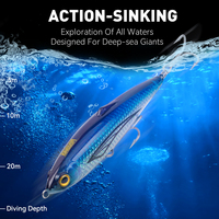 Kingdom 2022 Nouveau leurre coulant pour thon 150mm Senuelo Para Atun Leurres de pêche à la traîne en eau salée Stickbait coulant Leurre de pêche en eau salée