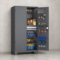 Armoire de rangement pour outils en métal imperméable avec étagères et tiroirs réglables, glissières en acier inoxydable, armoire de rangement pour outils d'atelier