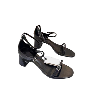 Sandales à talons épais YX 2025, nouvelle collection automne, effet noir, style sexy et tendance, à lanières, pour l'extérieur, été comme hiver - Product Image 5