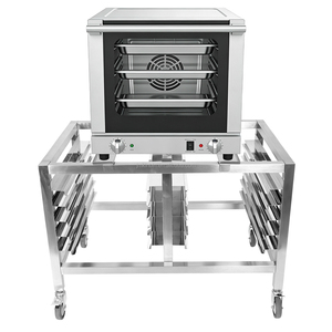 Support de four commercial en acier inoxydable avec double rangée de fentes de guidage pour plaques de cuisson, idéal pour restaurants et boulangeries - Product Image 3