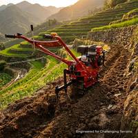 Motoculteur rotatif automoteur tout-terrain pour pentes, idéal pour fermes et vergers