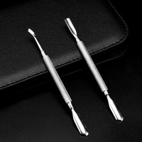 Pousse-cuticules double extrémité en acier inoxydable, outil de suppression des peaux mortes des ongles, vente en gros