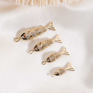 Nuevo Collar con Colgante de Cobre en Forma de Pez, Accesorios de Joyería para Mujer, Collar de Lujo Ligero, Dijes para Pulsera - Product Image 5