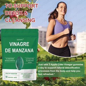 50 Unidades de Gomitas VINAGREDE <span class=keywords><strong>MANZANA</strong></span>, Sabor Delicioso, Apoya el Metabolismo y la Energía, Ayuda a la Limpieza, Vegano, Sin Gluten, Sin Lácteos - Product Image 5