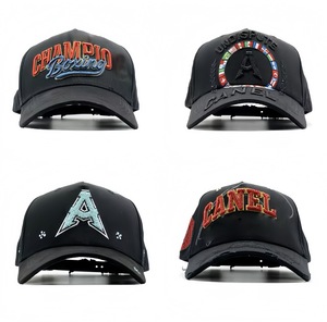 OEM/ODM Personalized Embroidery logo Suede Barbas Sombreros 5 Panel Structured Baseball Cap Original Barbas <b>Hats</b> Beard <b>Hats</b> - Product Image 2