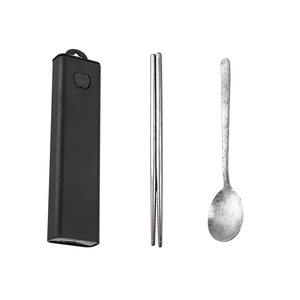 Ensemble de couverts portables en titane avec cuillère et baguettes, ustensiles légers pour pique-nique en plein air, pour étudiants et usage général - Product Image 5