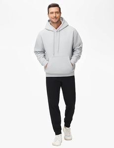 Sudadera con Capucha de Felpa Teñida en Prenda, de Alta Calidad, para Hombre, Talla Grande, con Estampado Frontal Personalizado, de Secado Rápido, Forrada, 340g, Poliéster/Algodón - Product Image 6
