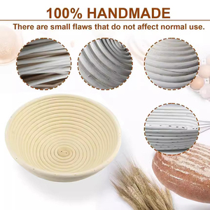 8-piece Bread Rising Basket Set Round Rising Basket <strong>Egg</strong> Beater Dough Scraper Bread Baking Set - Product Image 4