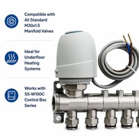Actionneur thermique électrique 230V normalement fermé (NF) pour système de chauffage par le sol, vanne de contrôle d'eau M30*1.5, certifié CE, RoHS