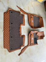 Tapis de sol de voiture en cuir de luxe, ensemble complet 4/3 pièces, 10 mm d'épaisseur, design horizontal, pour Civic/Audi/Tesla/BYD/E46/E60/E90