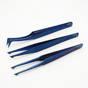 Meilleures pinces à épiler en acier inoxydable pour extensions de cils avec pointe PK, antistatiques et de précision, personnalisables avec votre marque - Product Image 1