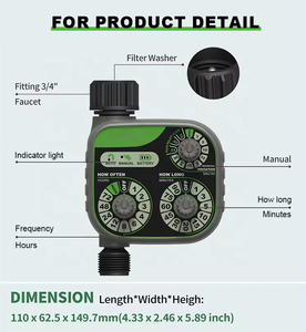 Programmateur d'arrosage automatique étanche pour jardin avec programmation de l'irrigation de 1 <span class=keywords><strong>à</strong></span> 72 heures, 2 piles AA, pression de 0,5 <span class=keywords><strong>à</strong></span> 8 bars - Product Image 4