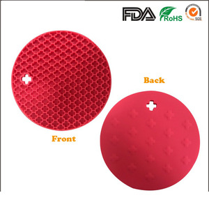 Silicone Soft Cross Texture Heat Insulation Jar Opener Pot Hold Round HoneyComb Square <b>Trivet</b> Mat Pad - Product Image 3