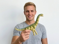 Modèle de dinosaure Brachiosaurus - Figurine de dinosaure à long cou en vinyle souple pour jeu éducatif, collection et exposition