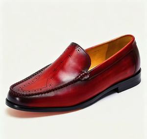 Mocasines de Cuero Vacuno de Primera Capa, Estilo Británico, para Hombre, de Alta Gama, Transpirables, para Todas las Temporadas, Ideales para Bodas, Elegantes y Cómodos para Caminar - Product Image 1