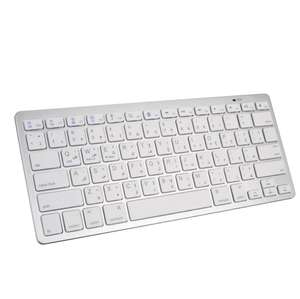 New Portable Ergonomic 78-Keys USB Aluminum Alloy Wireless 2.4Ghz Mini White Membrane <b>Keyboard</b> <b>for</b> <b>PC</b> Laptop Desktop Tablet - Product Image 1