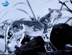 Custom clear Resin Leopard Art Transparent Home Hotel Villa <strong>Ment</strong> Handmade Elegant Crafts Decoration Sculpture - Product Image 3