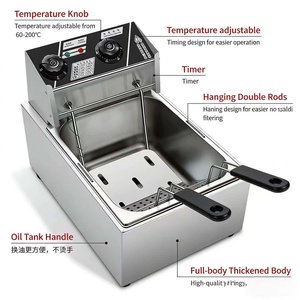 業務用電気フライヤー 2500w 10L ステンレス製 業務用フライヤー 家庭用キッチン レストラン用 - Product Image 3