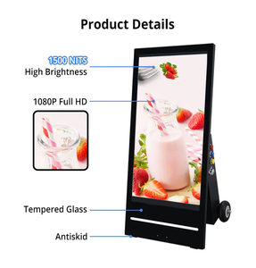 Machine publicitaire portable pour <span class=keywords><strong>le</strong></span> <span class=keywords><strong>golf</strong></span> <span class=keywords><strong>en</strong></span> extérieur, avec roues, affichage extérieur 10 heures, alimentée par batterie au lithium - Product Image 5