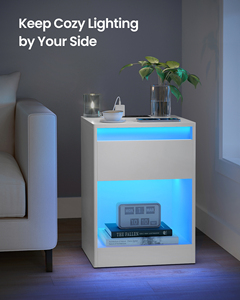 <span class=keywords><strong>Table</strong></span> <span class=keywords><strong>de</strong></span> <span class=keywords><strong>chevet</strong></span> moderne <span class=keywords><strong>VASAGLE</strong></span>, 25 couleurs, 2 ports USB, <span class=keywords><strong>table</strong></span> <span class=keywords><strong>de</strong></span> <span class=keywords><strong>chevet</strong></span> LED avec station <span class=keywords><strong>de</strong></span> charge - Product Image 6