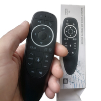 Miniteclado inalámbrico de 2,4G, mando a distancia con retroiluminación, ratón de aire por voz