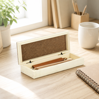 Luxuriöse Massivholz-Schmuckbox mit Individueller Gravur, Holzbox für Ringe und Halsketten zur Schmuckpräsentation und -verpackung